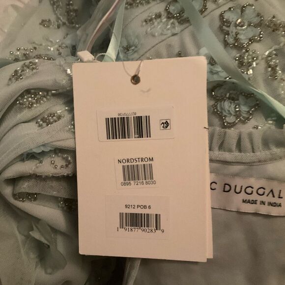 Mac Duggal 9212 Womens Embellished High Neck Cap Sleeve A Line Dress - Picture 16 of 16